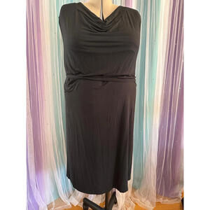 Black cowl dress
